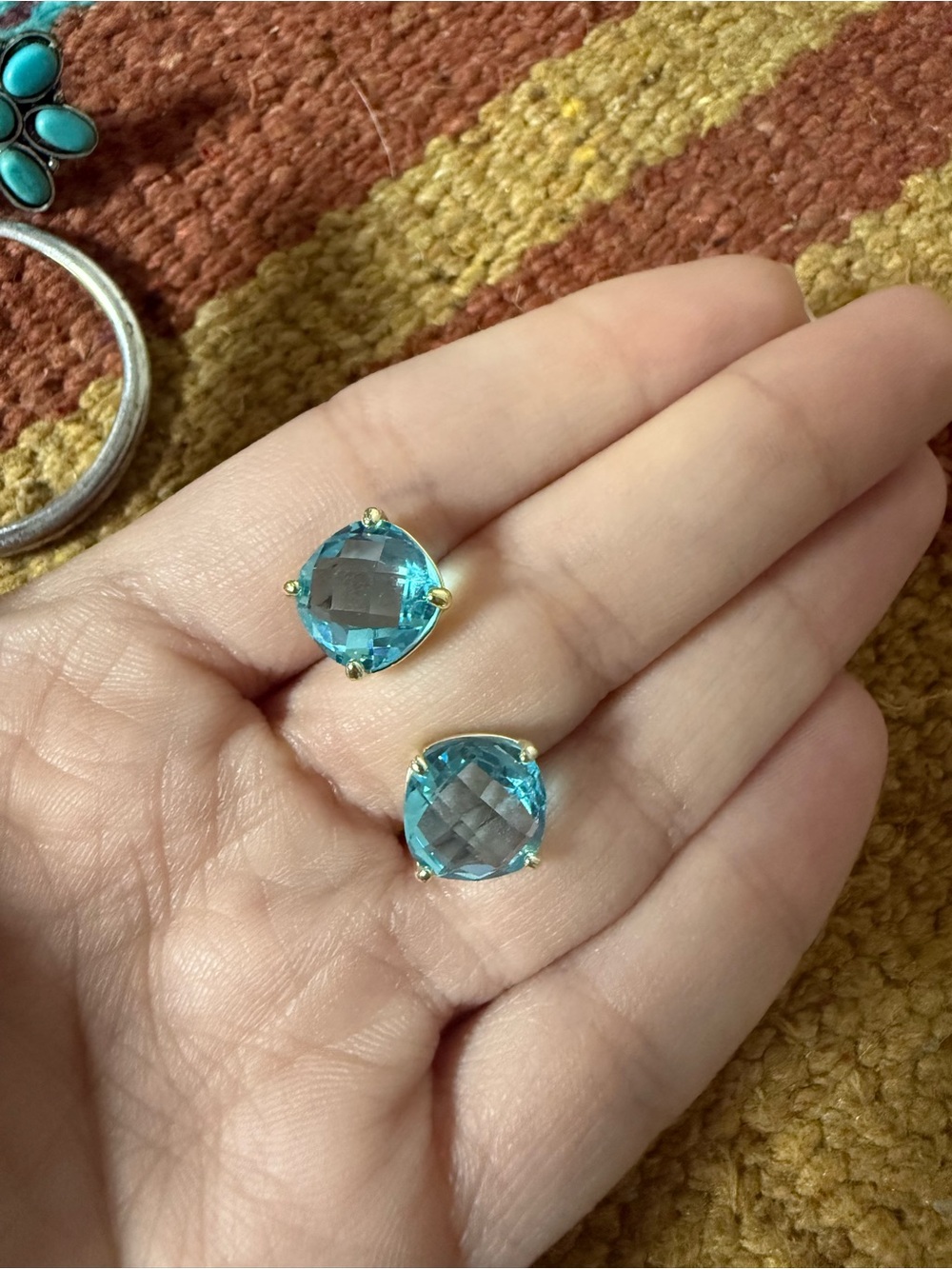 Blue Crystal Earrings
